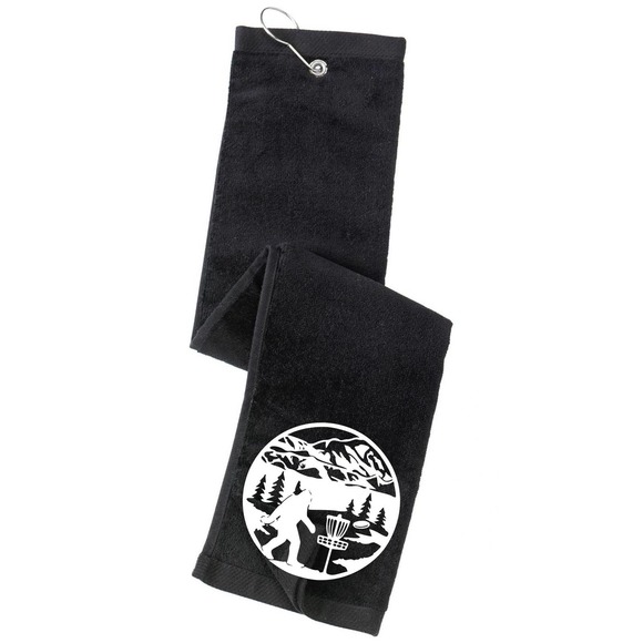Disc Golf Towel Tri Fold Custom Vinyl Logo Grommet Clip On - Picture 10 of 15
